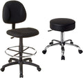 Boss Office Ergonomic Drafting Chair + Be Well Medical Spa Stool Bundle
