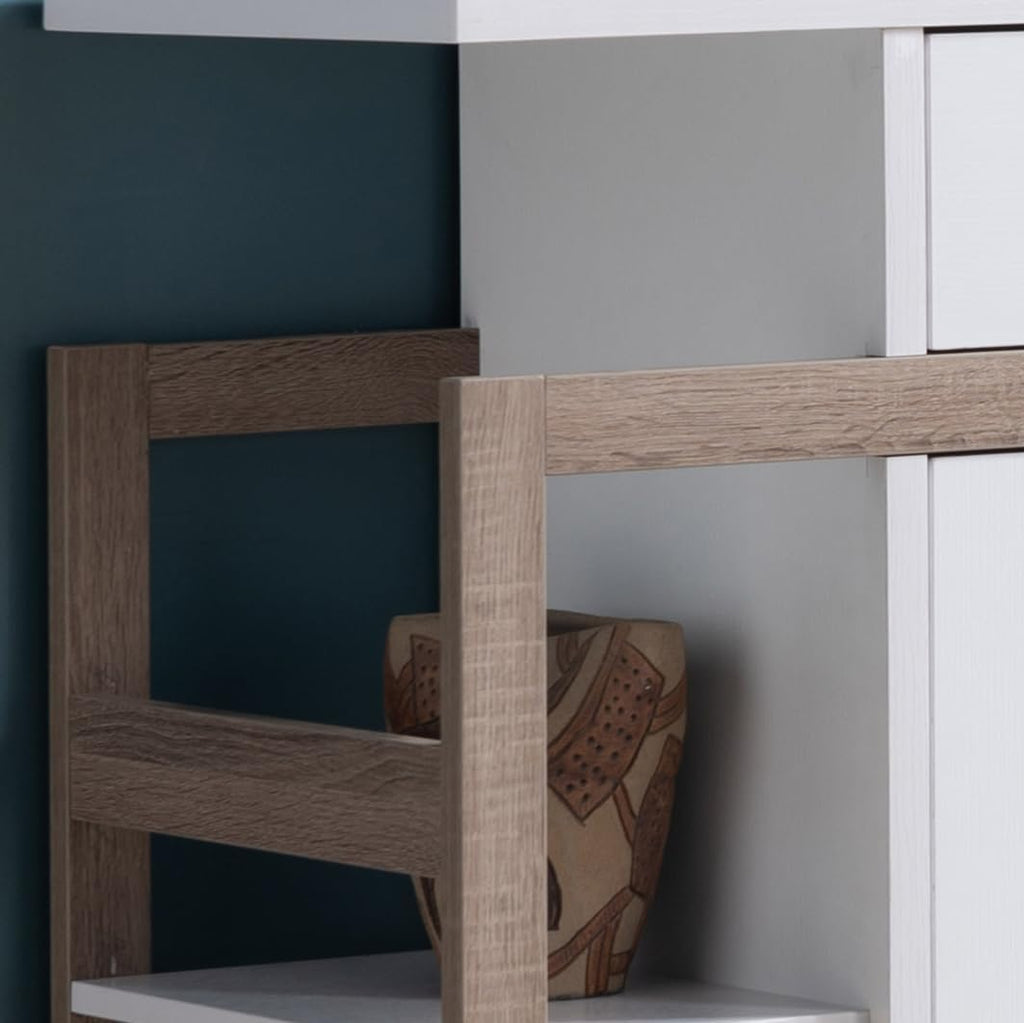 Modern Kitchen Pantry, White Buffet Storage Cabinet with 4 Shelves, Easy to Maintain, for Dining Room
