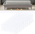 DICOSMETIC 10Sets Acrylic Under Bed Blocker 15.75x5.91x1.57 Inch Clear Under Couch Blockers Furniture Blockers Sofa Gap Protector for Pets Toys Cat Stop Things Going Unders