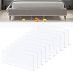 DICOSMETIC 10Sets Acrylic Under Bed Blocker 15.75x5.91x1.57 Inch Clear Under Couch Blockers Furniture Blockers Sofa Gap Protector for Pets Toys Cat Stop Things Going Unders