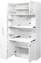Modern Multi-Functional Cabinet, Farmhouse Storage Cabinet with 4 Doors, for Kitchen Dining Room,for Kitchen Home