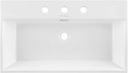 Claire 30" Console Sink White Basin Black Legs with 8" Widespread Holes