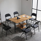 Karl home 4 Pack Black Folding Chairs with Padded Seats for Outdoor & Indoor, Portable Stackable Commercial Seat with Steel Frame for Events Office Wedding Party, 330lbs Capacity