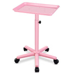Salon Señor Pink Salon Tray with Wheels, Height Adjustable Hair Color Service Tray for Spa, Tattoo, or Home Use