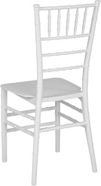 Flash Furniture 2 Pack HERCULES PREMIUM Series White Resin Stacking Chiavari Chair