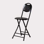 Metal Chairs Stacking - Folding Stools- Adult Dining Chairs and bar Chairs,Medium Hole Design with high backrest,Commercial Event Seat(Black)