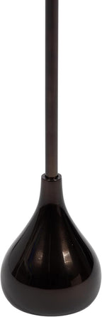 Kate and Laurel Hersi Decorative Modern Pedestal Drink Table, 7 x 7 x 20, Dark Brown, Cast Aluminum Mini Table with Teardrop Base for Use as Small Plant Stand or Living Room Martini Table