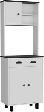Pantry Sideboard Kitchen Cupboard with 2 Cabinets, 2 Open Shelves and Drawer, for Dining Room,for Kitchen Home