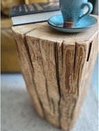 Stump Side Table, Side Tables Living Room, End Tables Living Room, Small Coffee Tables, Small End Desk, Nightstand, Handmade Wood Furniture for Decoration Bedroom Sitting Room Cafe