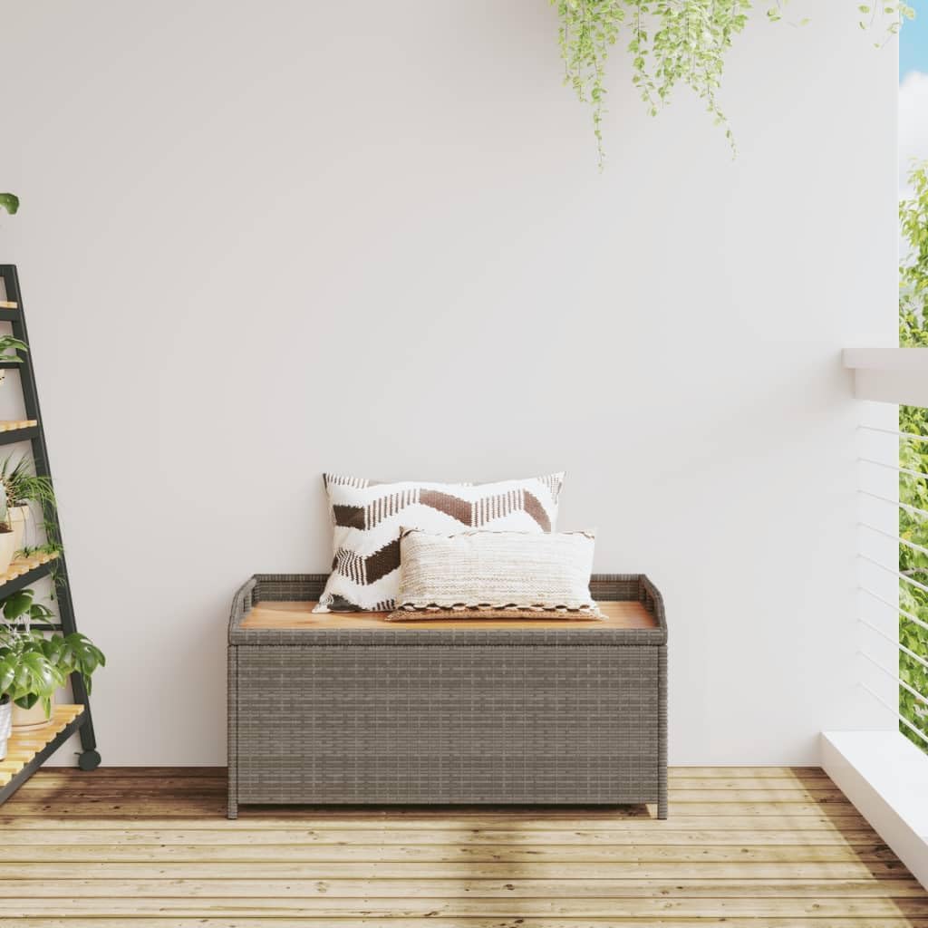 Modern Design Outdoor Storage Bench Seats, Patio Stylish Storage Bench for Backyard, Poolside, Balcony, Garden, 39.4" x 19.7" x 20.5",-311