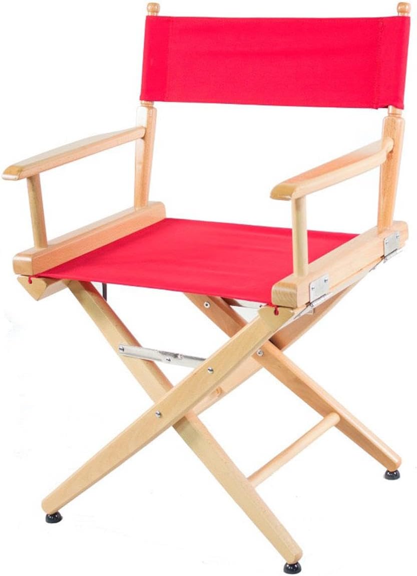 Filmcraft Short Director Chairs (Natural Frame/Red Canvas)