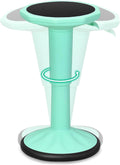 GLACER Wobble Stool, Wiggle Stool for Classroom Seating, 24" Active Learning Stool w/Adjustable Height, Sitting Balance Chair for School, Office Stand Up, Flexible Seating Wobble Chair (Green)