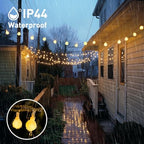 JMEXSUSS 100 LED Connectable Globe String Lights Indoor Bedroom, 33ft Warm White Christmas Lights Plug in with Remote, 8 Modes Hanging Fairy Light Outdoor for Room Classroom Party Spring Home Decor