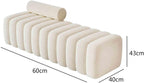 Modern Long Bench with Backrest for Changing Shoes Bedroom Bed end Walk-in Closet Rest Area Entryway(Small)