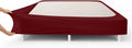 Box Spring Cover Queen Size - Jersey Knit Stretchy Wrap Around 4 Sides, Non-Slip Bed Skirt Alternative, Ultra Soft Wrinkle & Fading Resistant, Fits 4-13" Deep, Burgundy