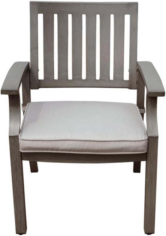 free-space Modern Simple Courtyard Single Chair with seat Cushion, Rust-Proof Aluminum Balcony Casual Dining Chair