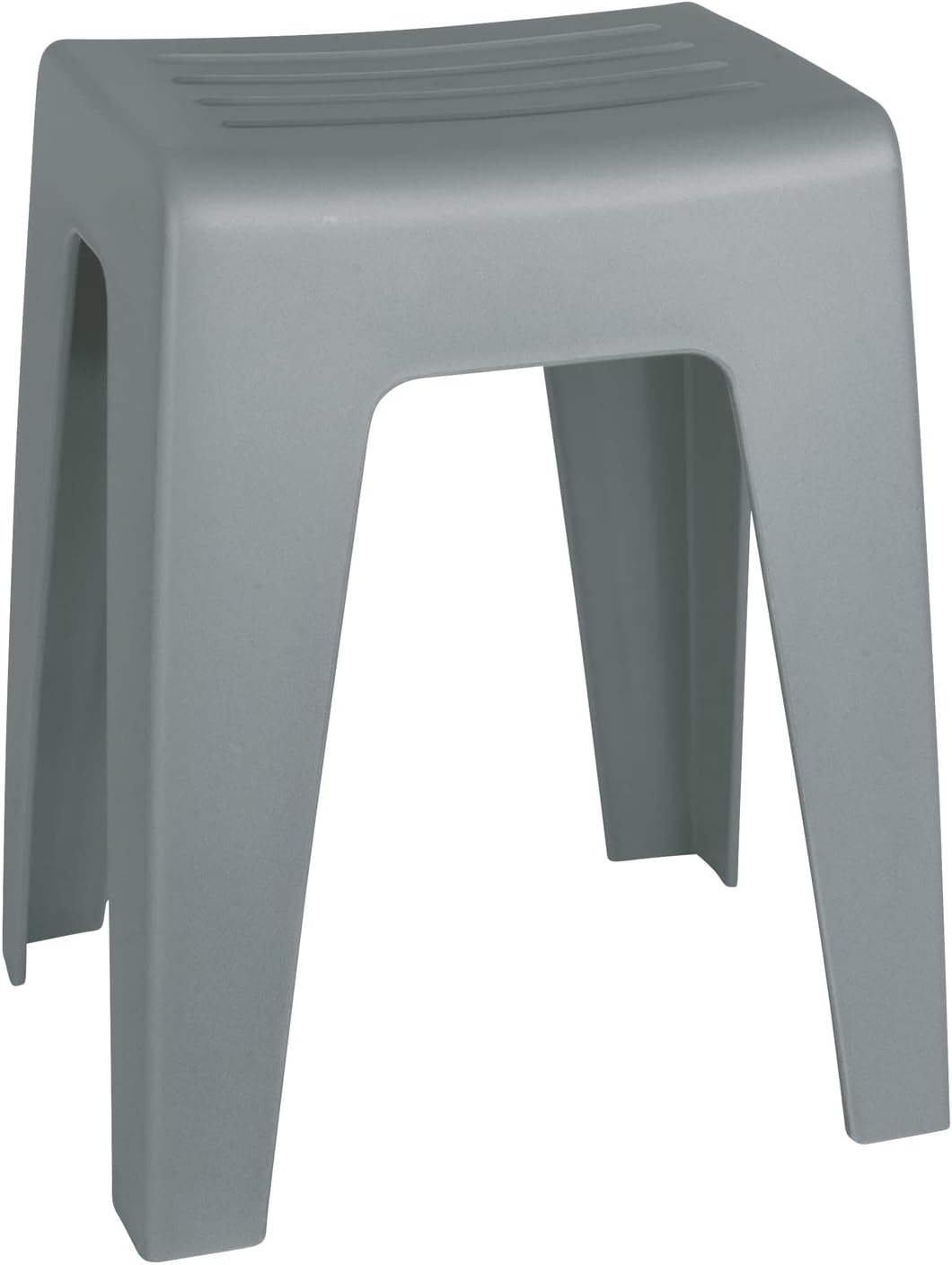 Wenko Kumba Bathroom Stool Grey – Stool, Beanbag, Living Stool, Polypropylene, 38 x 47 x 32 cm, Grey