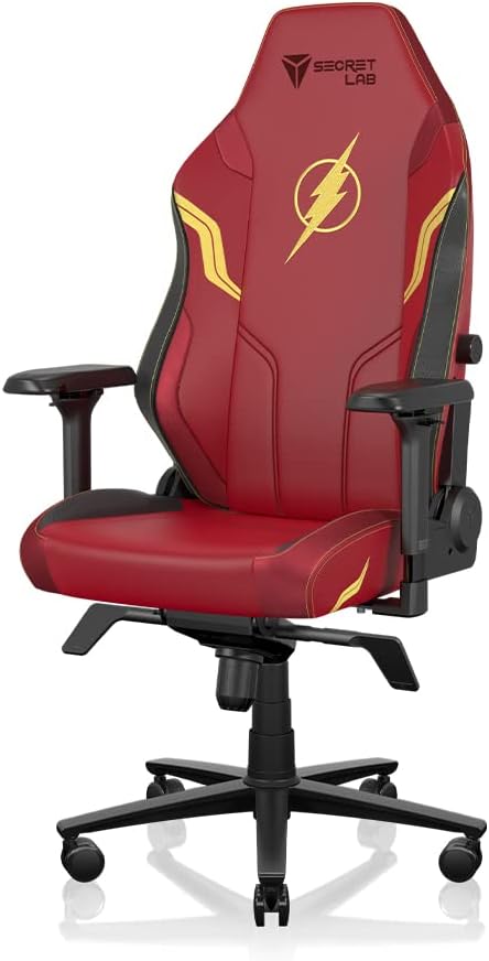 Secretlab Titan Evo Flash Gaming Chair - Reclining - Ergonomic & Comfortable Computer Chair with 4D Armrests - Magnetic Head Pillow & 4-Way Lumbar Support - Red - Leatherette