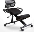 Kneeling Chair - Adjustable Height and Rotatable Design for Better and Back Pain Relief in Office and Home Settings (Black Net)