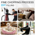 Hem Dgpy Bean Bag Filler 10lbs, Shredded Memory Foam Filling for Bean Bag Chair Refill, Stuffing for Pillow, Punching Bag, Dog Bed, Cushions, Couch (Blue & White)