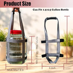 Glass Bottle Carrier Strap for 1.5-2.5 Gallon Bottles, Adjustable Carboy Carrying Harness, Dual Handle Lifter for Brewing, Fermentation and Storage Use, Carrier Strap Only, No Carboy