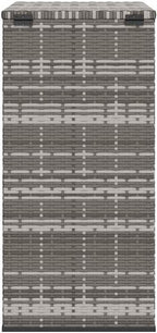39.4x19.3x40.7 in Grey PE Rattan Cushion Box with Gas Lift, Weather-Resistant Outdoor Storage Bench for Patio Garden Deck