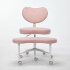 Saiveina Meditation Chair Plus, Cross Legged Chair with Wheels, ADHD Chair, Criss Cross Desk Chair with Lumbar Support and Adjustable Stool, Flexible Design for Fidgety Sitters, Pink