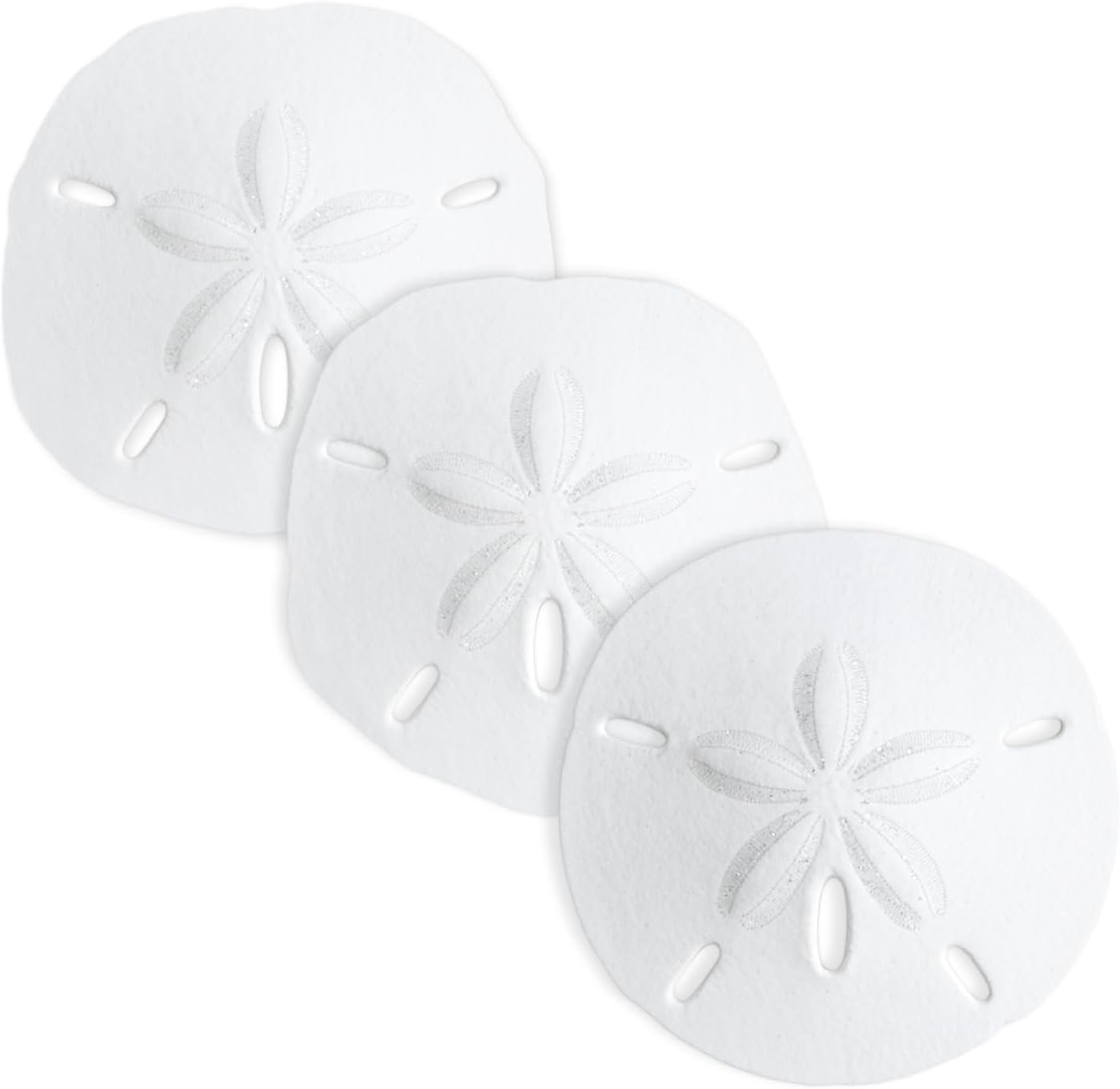 Real Sand Dollars 3" to 3.5" (3 Pack) – Sand Dollar Wall Art & Ornament Set – Beach Wedding Decor – Nautical Party Table Decor – Mini Shells for Crafts – Coastal Gifts