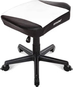 AKRacing Gaming Chair Ottoman Footrest, White, White, Heavy Duty PU Leather, Home and Remote