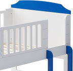 Sky Blue and White Twin,Twin Boat Shaped Bunk Bed