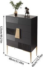 Entryway Cabinet Modern Simple Sideboard Light Luxury Large Capacity Storage Cabinet Living Room Tall Solid Wood Drawer Storage Cabinet Sideboard Storage Cabinet(B)