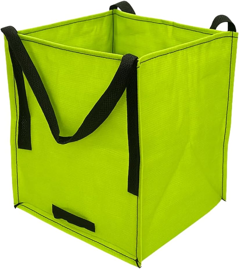 DURASACK Heavy Duty Storage Tote Bag 22-Gallon Rugged Woven Polypropylene Moving Bag, Reusable Self-Standing Design, Holds up to 500 Pounds, Single, Lime Green