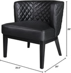 Boss Office Products Black Boss Office Ava Quilted Guest, Accent Or Dining Chair, 29" d x 25.5" w x 28" h (B529QBK-BK)