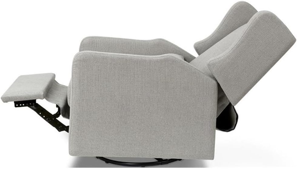 DaVinci Carter’s Arlo Glider Recliner Nursery Chair - Water & Stain Resistant Glider Rocking Chair for Nursery - GREENGUARD Gold, FSC & Certi-PUR US Certified - Cozy Swivel Rocker Recliner - Grey