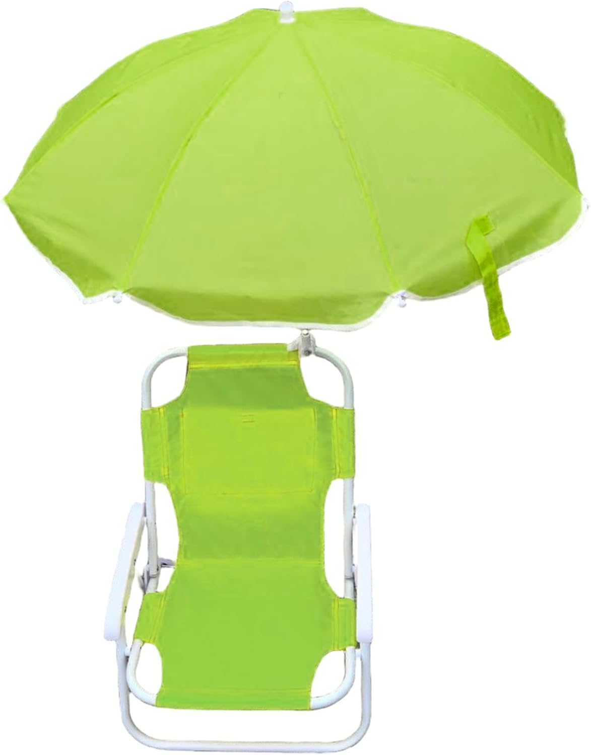 Kids Beach Chair with Umbrella Foldable & Detachable Beach Chair with Canopy, Lightweight and Sturdy Outdoor Seat for Camping, Travel, Lawn, Green #