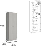 Farmhouse Multistorage Cabinet, Storage Locker with Two Doors and Five Internal Shelves,for Kitchen Home