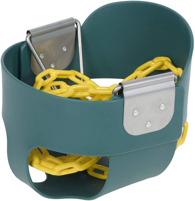 Green High Back Rocker for Kids, Sturdy Material, Safe and Comfortable, 1.5M Chains, Ready Assembled, Playground
