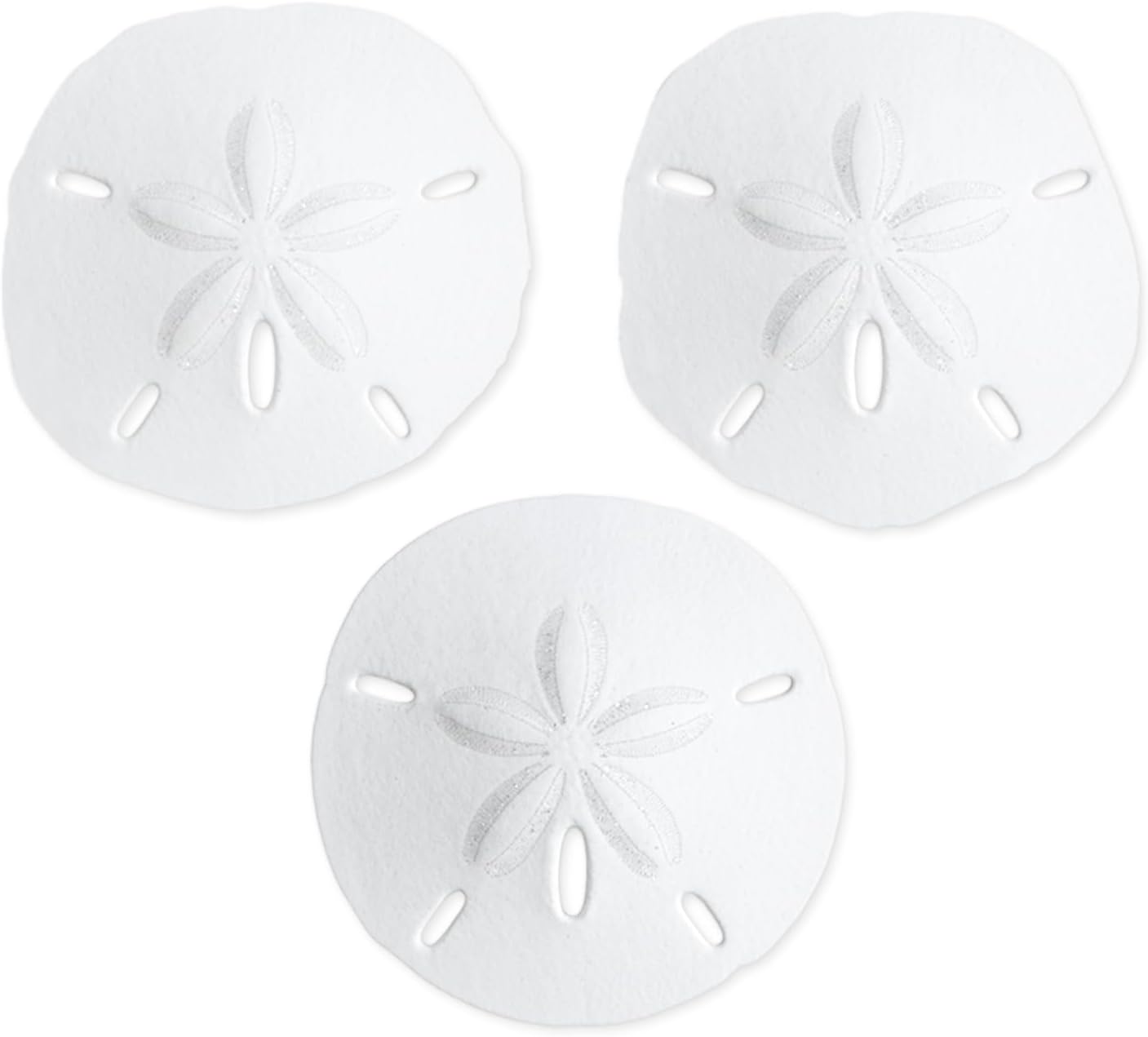 Real Sand Dollars 2.5" to 3" (3 Pack) – Sand Dollar Wall Art & Ornament Set – Beach Wedding Decor – Nautical Party Table Decor – Mini Shells for Crafts – Coastal Gifts