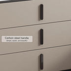 3 Drawer Nightstand, Rock Board Bed end Side Table Cabinet, Bedside Desk Leather Finish, Wooden Night Stand with Metal Handle, for Bedroom & Officesssss(Khaki,35.4 * 15.7 * 23.6")