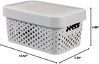 Curver 04760-099-00 Infinity Storage Box Infinity Gepunktet 10,55x7,32x4,88in in Light Grey