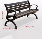 Patio Benches for Outdoors Park Chair Outdoor Bench Double Stool Backrest Community Leisure Garden Benches for Outdoors