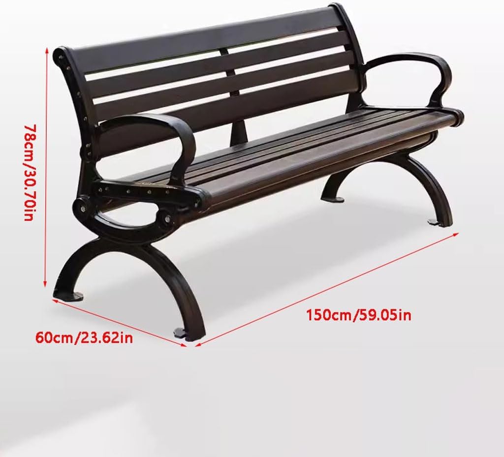 Patio Benches for Outdoors Park Chair Outdoor Bench Double Stool Backrest Community Leisure Garden Benches for Outdoors