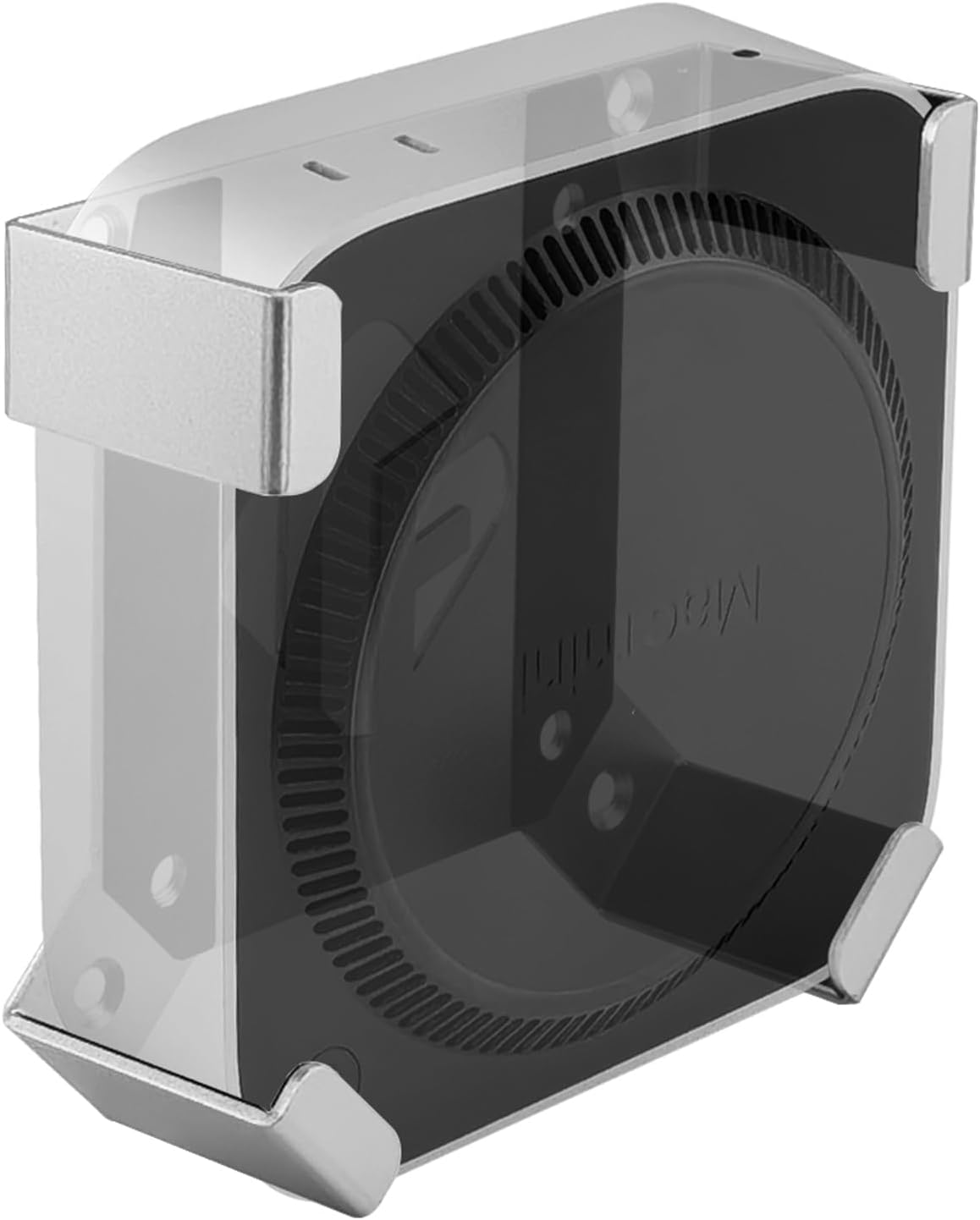 IFCASE Mount for Mac mini M4/M4 Pro 2024, Under Desk, Wall, Monitor Back VESA Mount Bracket with Heat Dissipation & Anti-Scratch Design (Silver)