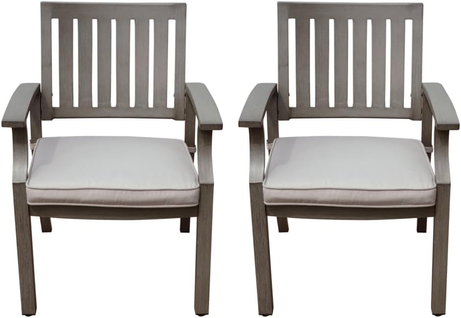 free-space Modern Simple Courtyard Single Chair with seat Cushion, Rust-Proof Aluminum Balcony Casual Dining Chair