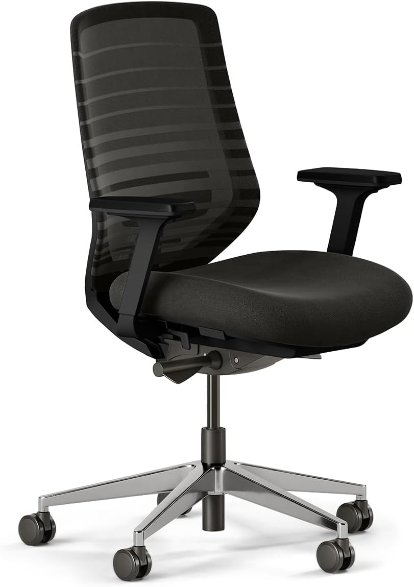 Branch Ergonomic Chair - A Versatile Desk Chair with Adjustable Lumbar Support, Breathable Mesh Backrest, and Smooth Wheels - Experience Optimal Comfort and Support - All Black