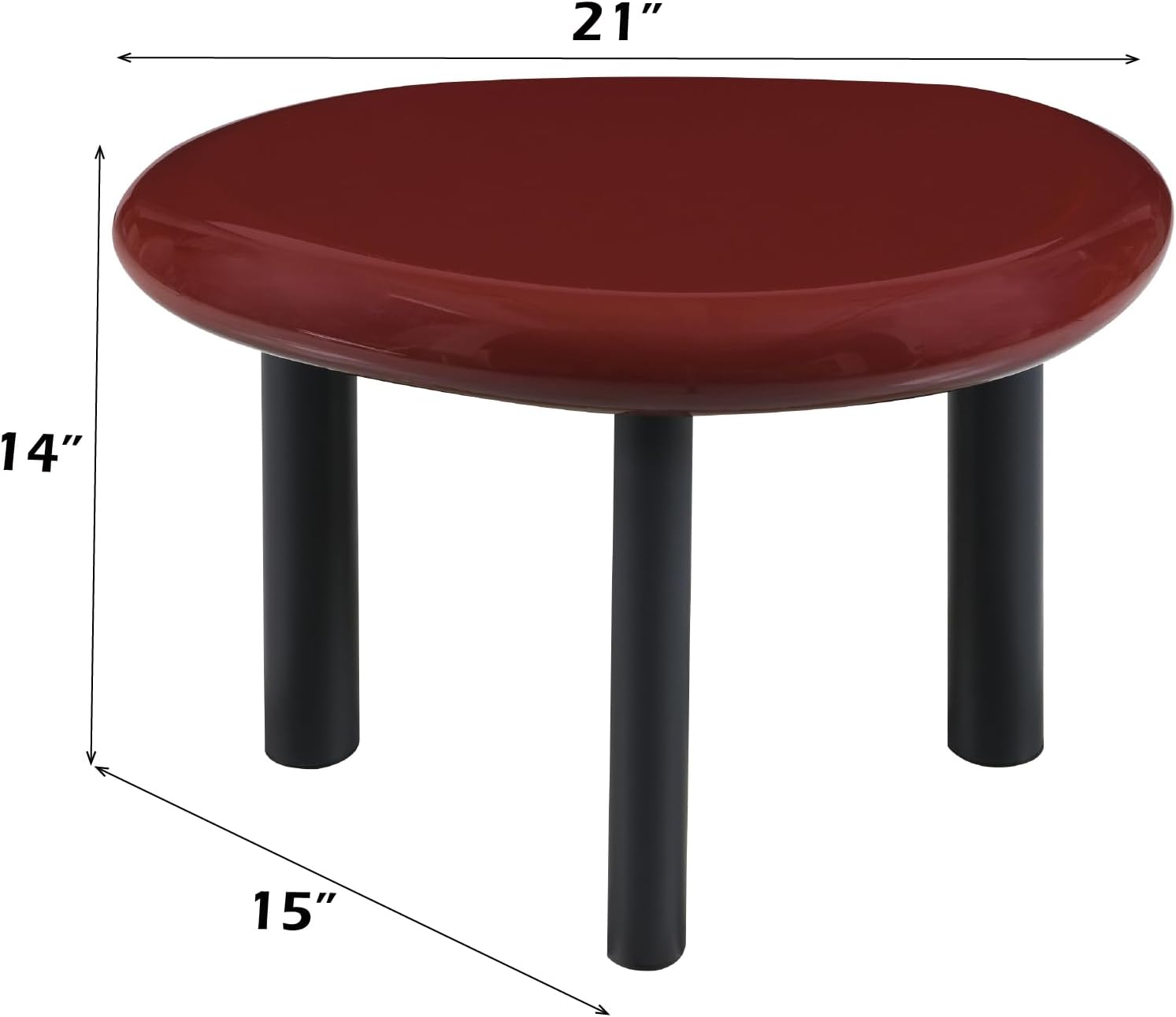 Acme Eddie End Table in Red High Gloss