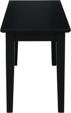 International Concepts Shaker Style Bench, 39-Inch Wide, Solid Parawood, Unfinished