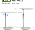 Modern Minimalist Side Table - Small Accent Coffee Table for Living Room, Bedroom - Sleek Round Base, Neutral Color - Functional Home Decor, Compact, Versatile End Table