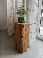 Stump Side Table, Side Tables Living Room, End Tables Living Room, Small Coffee Tables, Small End Desk, Nightstand, Handmade Wood Furniture for Decoration Bedroom Sitting Room Cafe