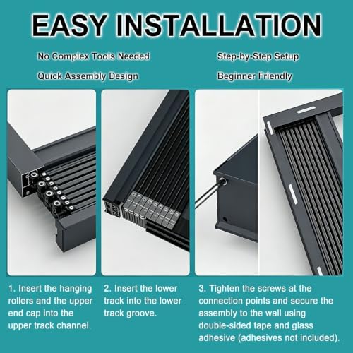 Accordion Door with Lock Space Saving, Sliding Folding Door with Metal Track System, Retractable Partition Door for Bedroom Kitchen Room Use(30x82in(76x208cm))